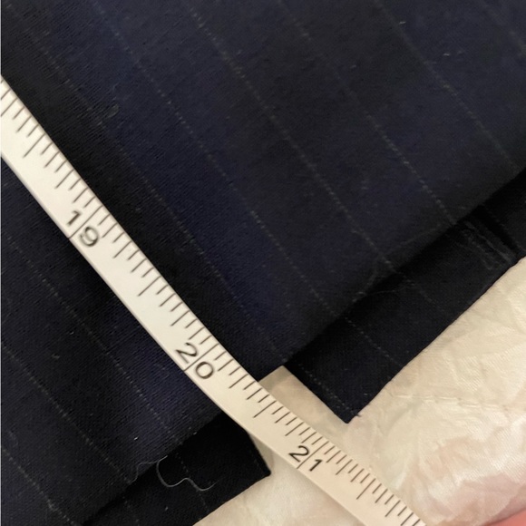 J Crew Factory Womens Original Fit Pinstriped Wool Pencil Skirt 0 Blue 91977 - Picture 7 of 7